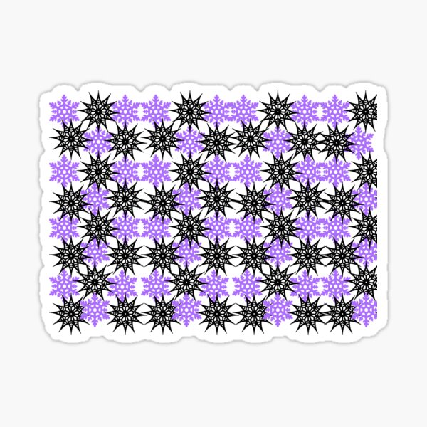 Purple & Black Snowflakes Pattern Holiday Sticker for Sale by LolasTees