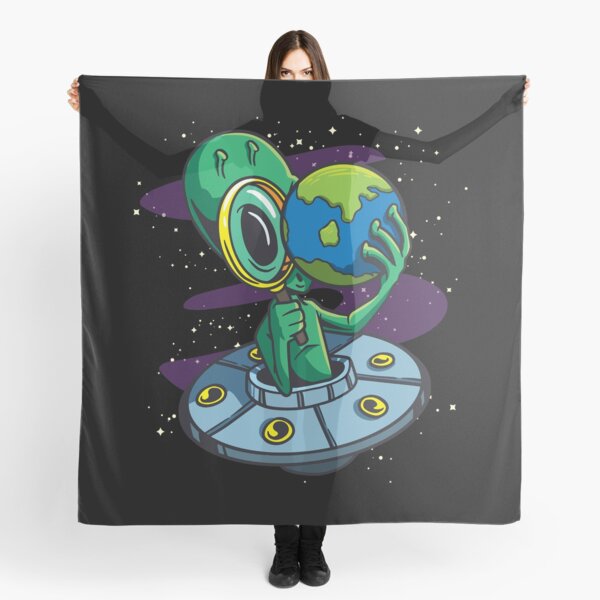 Alien in a flying saucer Scarf