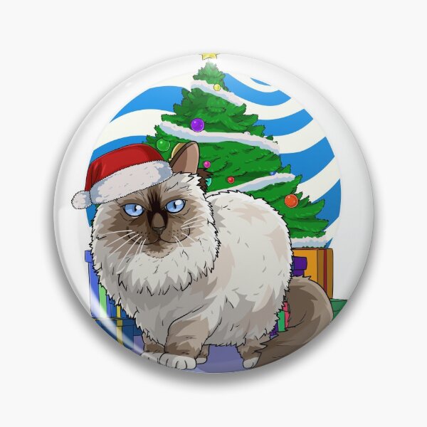 Aperçu de l'œuvre Chat Birman en cadeau pour le sapin de Noël créée et vendue par Nosek1ng.