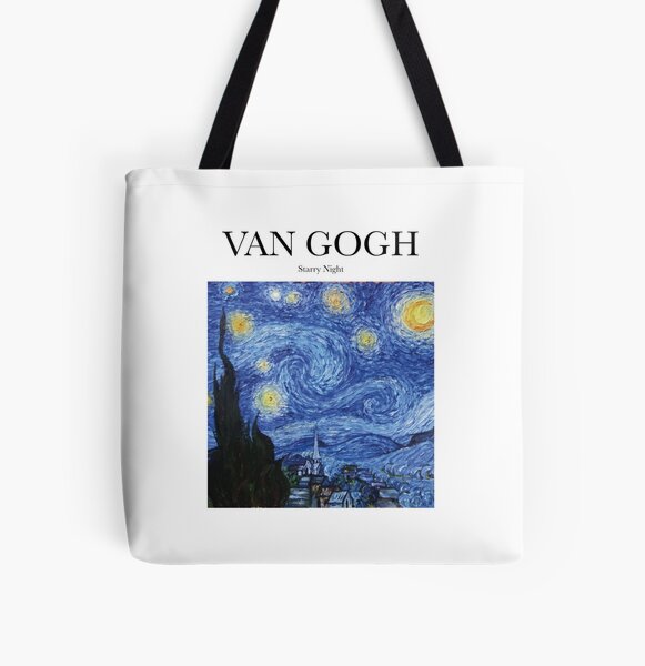 Van Gogh Cotton Canvas Tote Bag aesthetic beach bag, book lover Gift