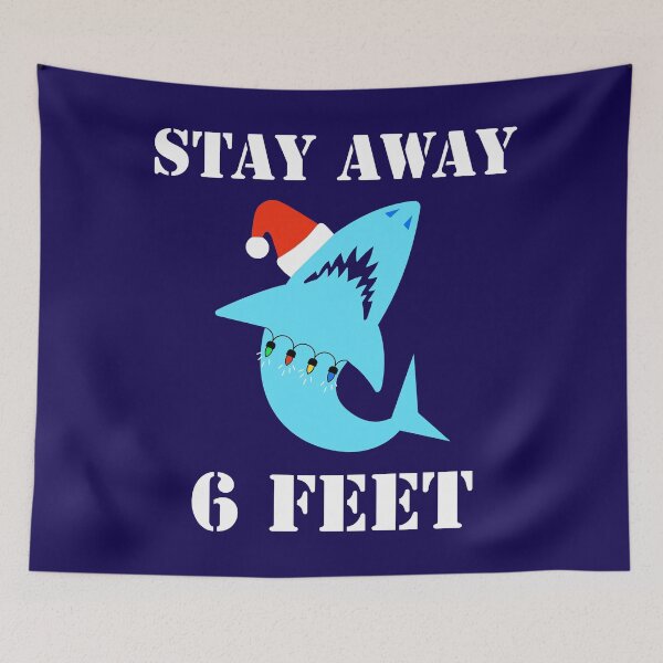 Item preview, Santa Shark Stay Away 6 Feet Christmas  designed and sold by StudioTina.