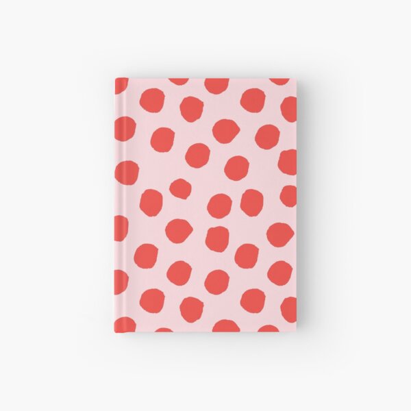 red and pink organic dots pattern Hardcover Journal