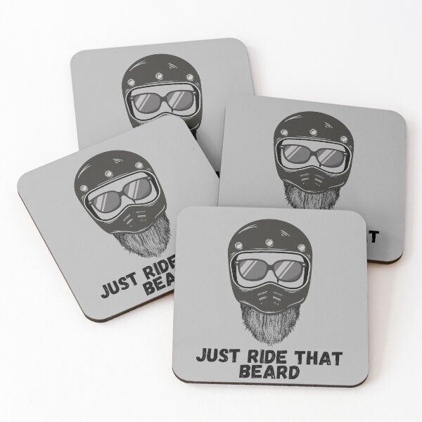 Just Ride That Beard Coasters (Set of 4)