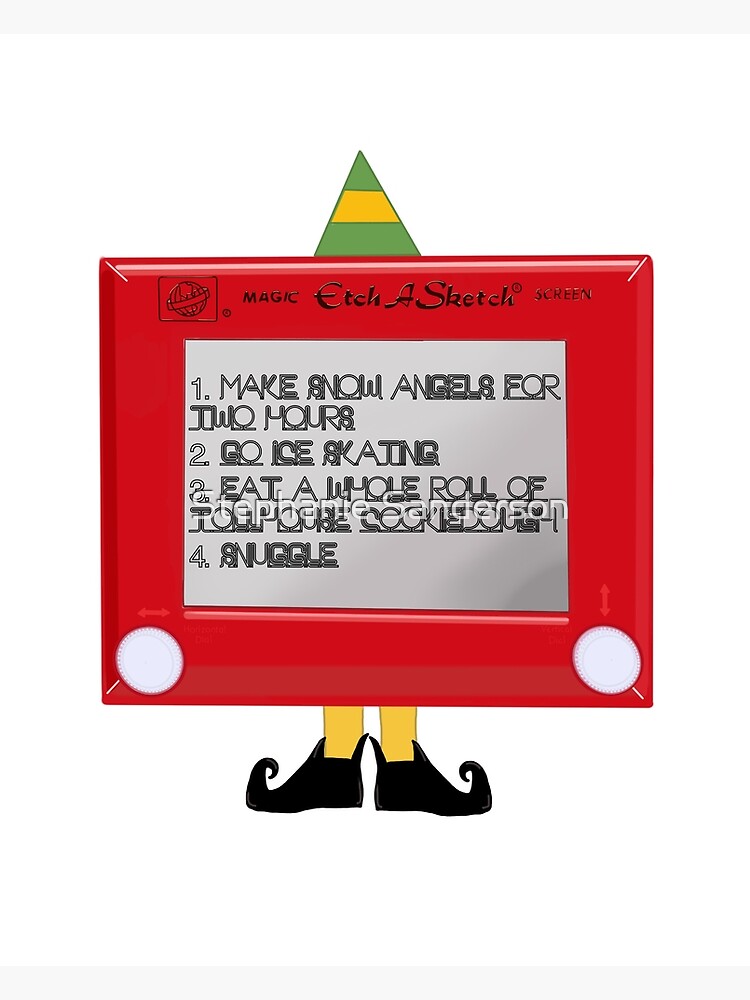 Elf's Etch-a-Sketch Plan For The Day, 3-inch