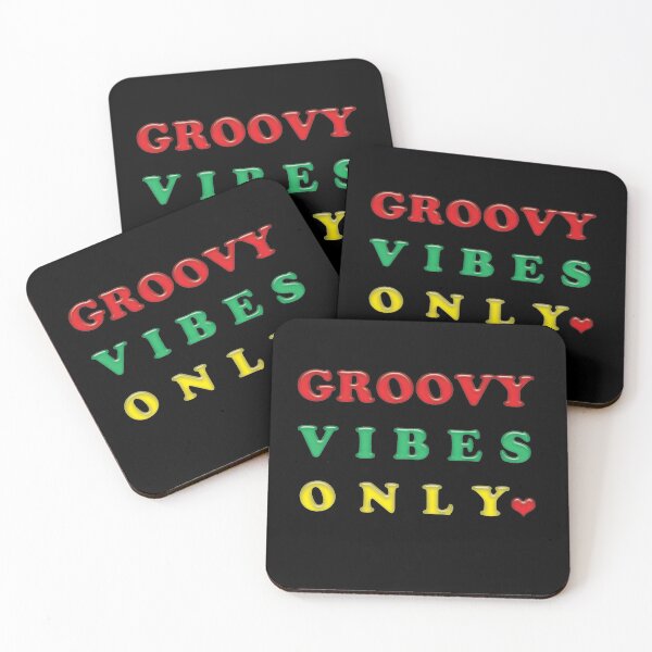 Item preview, Groovy Vibes Only Typography Gel Glow Graphic Print designed and sold by ClaudiaFlores.