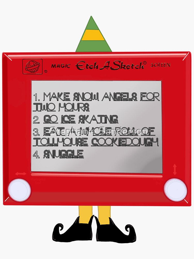 Elf's Etch-a-Sketch Plan For The Day, 3-inch