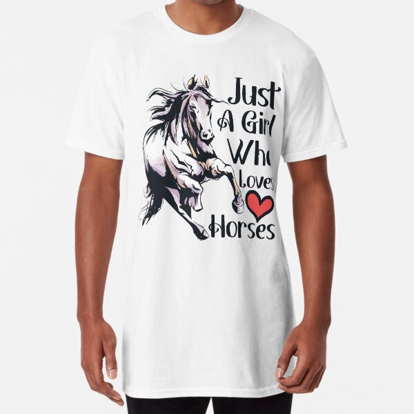 Just a Girl Who Loves Horses - Horse Lover Design Long T-Shirt