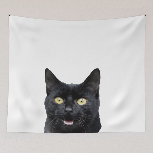 Item preview, black cat lover face art painting designed and sold by alaechamlal.