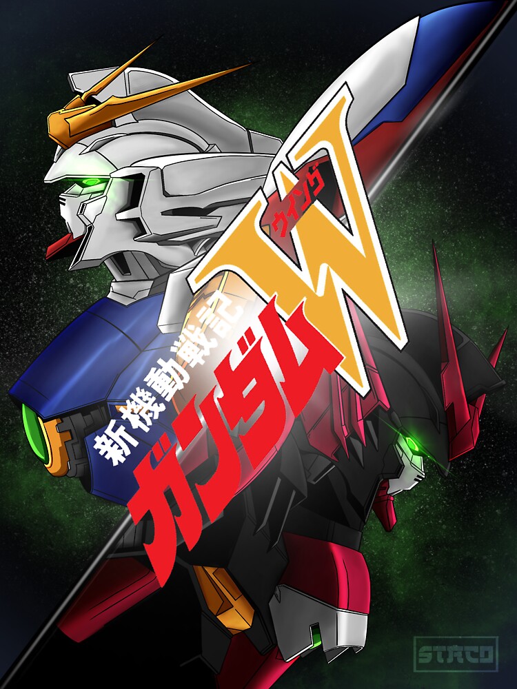 "Wing Zero vs Epyon (Gundam Wing) /" Sticker by Stacoron Redbubble
