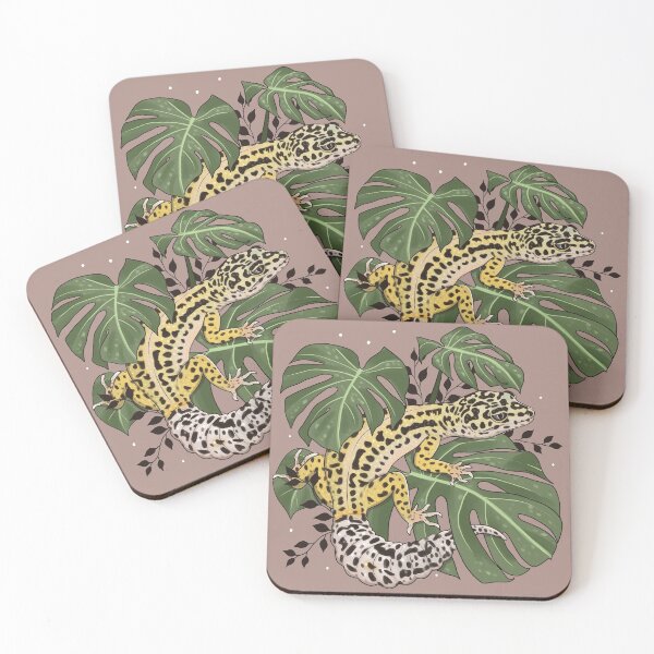Item preview, Leopard Gecko and Monstera deliciosa designed and sold by Paige Penrose.