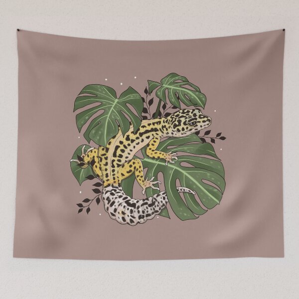 Item preview, Leopard Gecko and Monstera deliciosa designed and sold by Paige Penrose.
