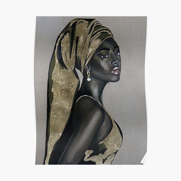 Black girl with that pearl earring Poster