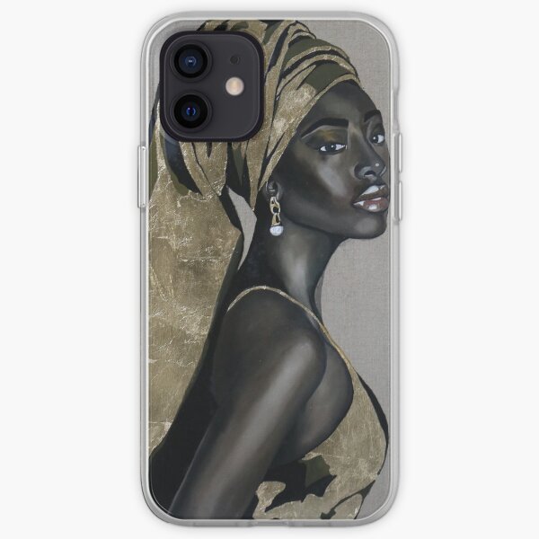 Black girl with that pearl earring iPhone Soft Case