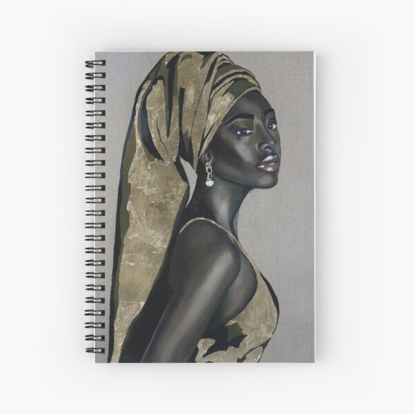 Black girl with that pearl earring Spiral Notebook