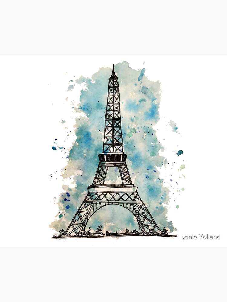 Eiffel Tower Watercolour by JenieYolland