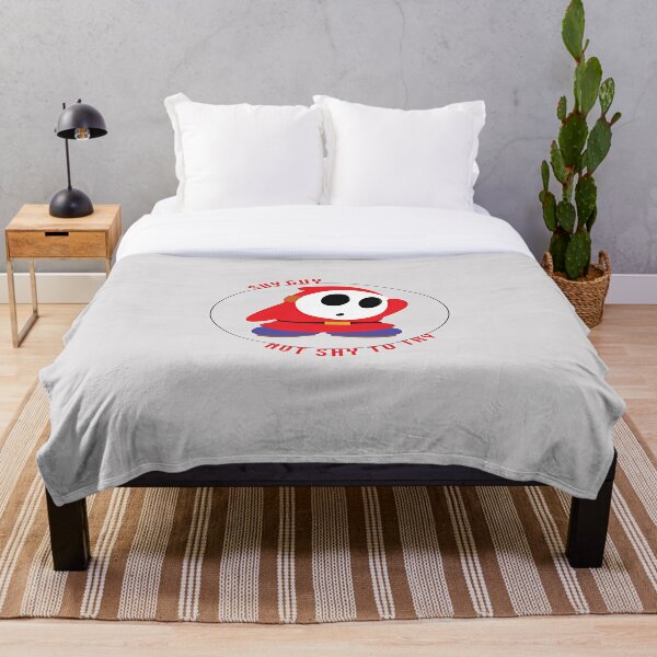 Shy Guy Throw Blankets Redbubble