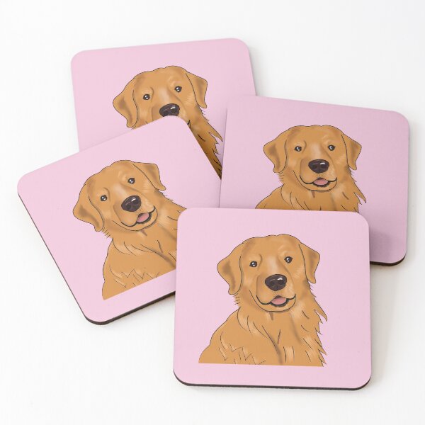 Artikelvorschau, Golden Ilustration Süße Hunde entworfen und verkauft von Mandalis Shop.