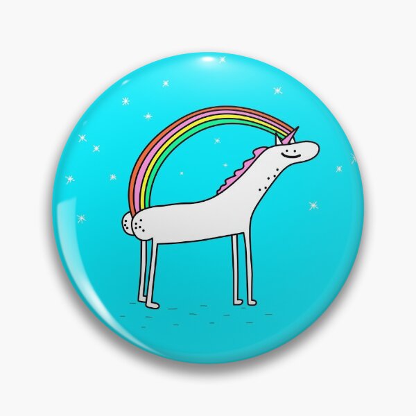 Aperçu de l'œuvre Unibumbow - Licorne avec un arc-en-ciel et des cheveux roses créée et vendue par Porky Roebuck.