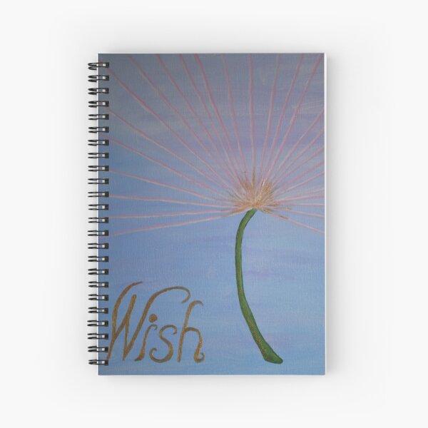 Make a Wish on Dandelion Fluff by Karen Kubicko Spiral Notebook
