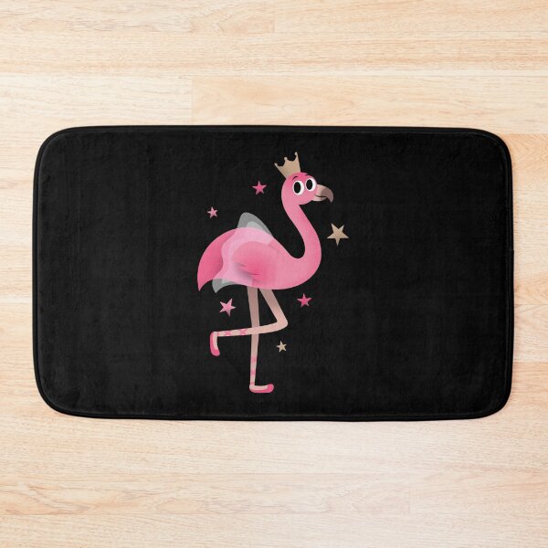 Item preview, pink smiling flamingo with crown and stars designed and sold by ZenCloak.