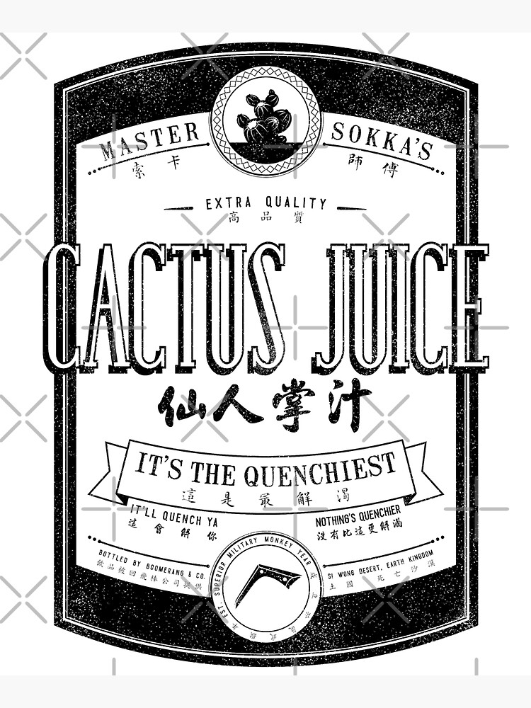 "Cactus Juice Label (Distressed, Black)" Tote Bag for Sale by AatroCity