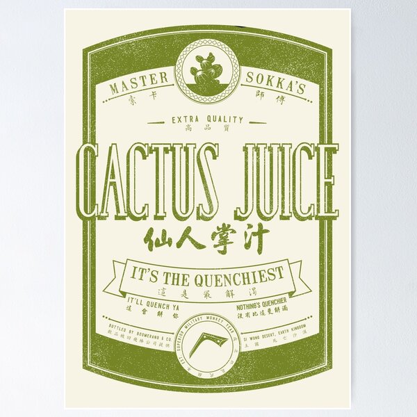 Item preview, Cactus Juice Label (Distressed, Green) designed and sold by AatroCity.