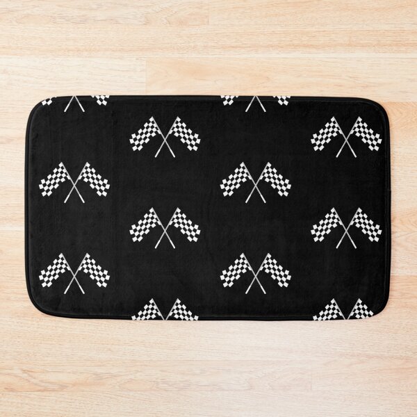 Item preview, Crossed waving black and white checkered flags in black cirkle designed and sold by Tae Mi.
