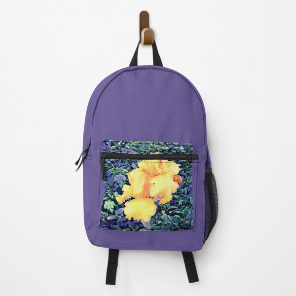 Item preview, Yellow Iris with Purple and Green Foliage designed and sold by Figglywig Art Studios.
