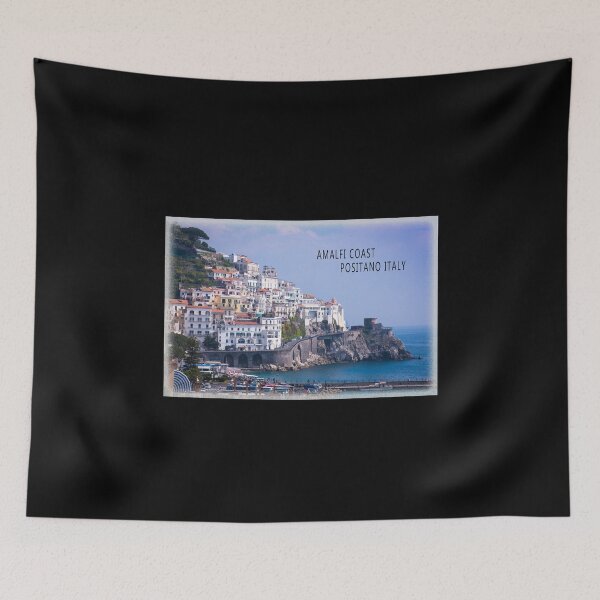 Item preview, Amalfi Coast Positano Italy Beach Souvenir Gift Art Picture designed and sold by merch-Mashed.