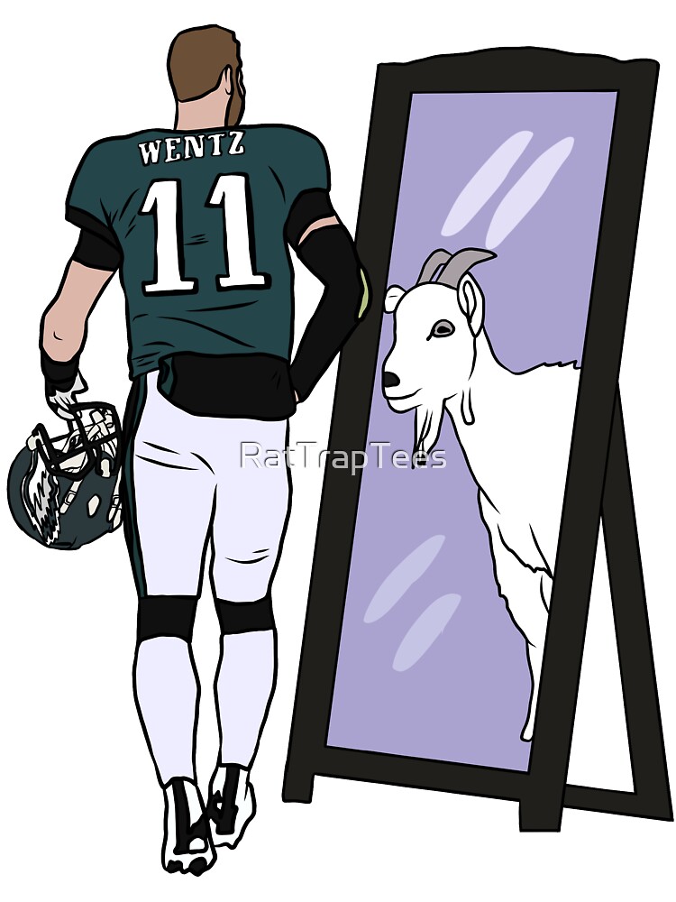 Carson Wentz Mirror GOAT Kids T-Shirt for Sale by RatTrapTees