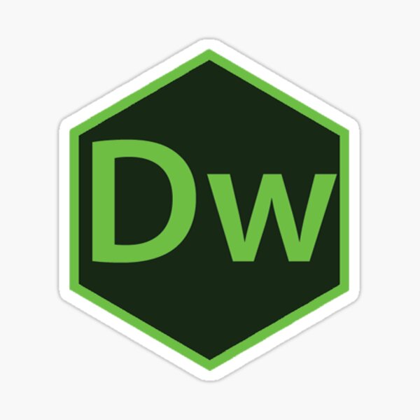 Item preview, Dreamweaver logo hexagon designed and sold by JFKsStickers.