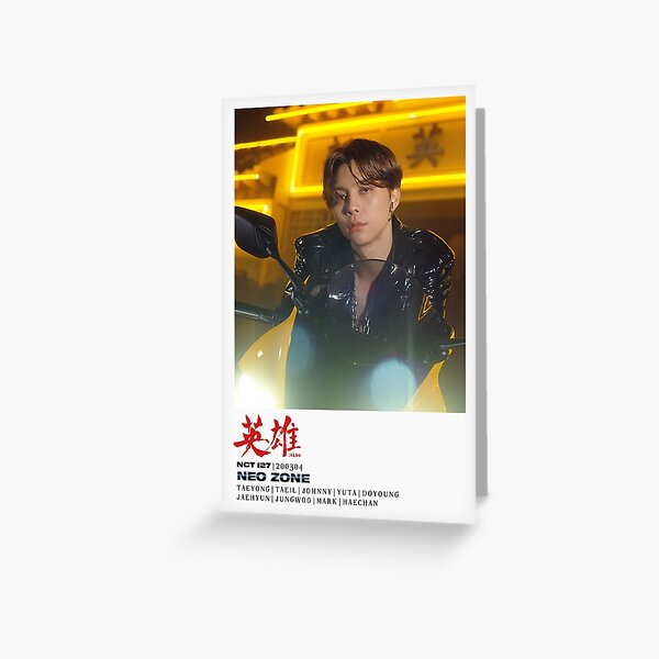 Nct 127 Johnny Kick It Paint Chip Polaroid Greeting Card By Cynthiazhan Redbubble
