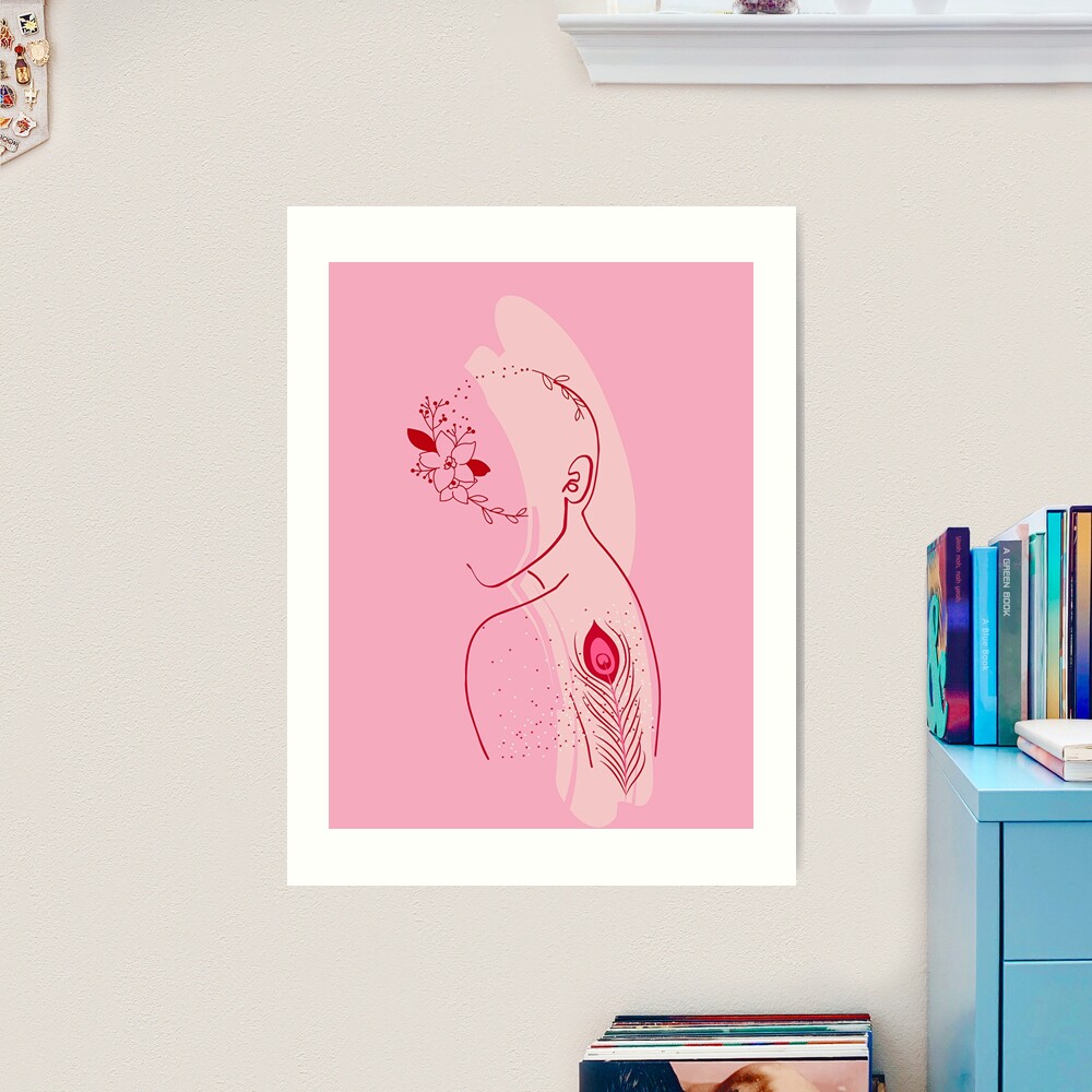 11x14 Art Print Beautiful Boobs Funny Inclusive Body  Positive,quote,breastcancerawareness, Illustration,watercolor, Self Love,  Feminist Art 