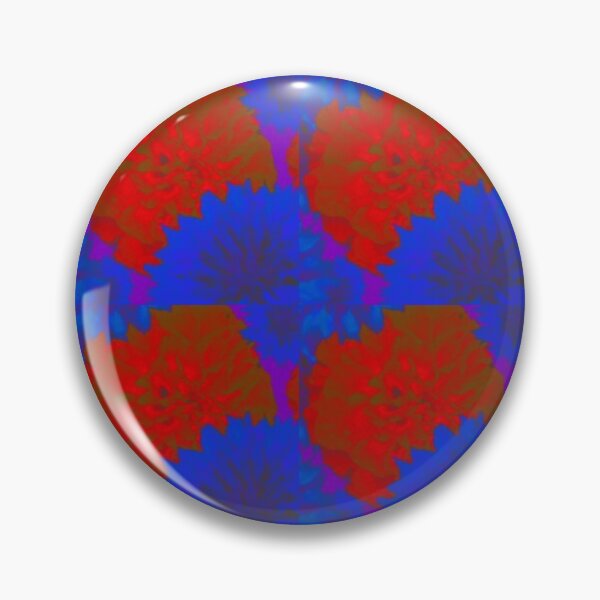 Item preview, RED BLUE NEON FLOWER PATTERN  designed and sold by Brendan  Mullen.