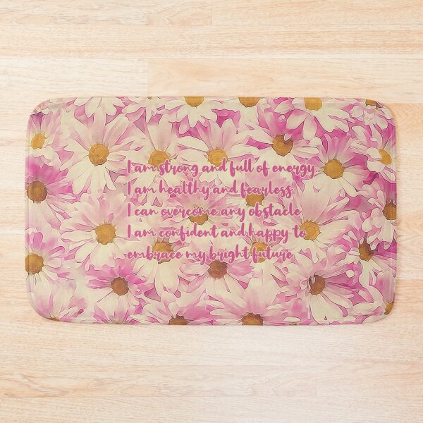 Item preview, I Am Strong Self Affirmation, Daisy Pink Watercolor Art designed and sold by iASunshine.