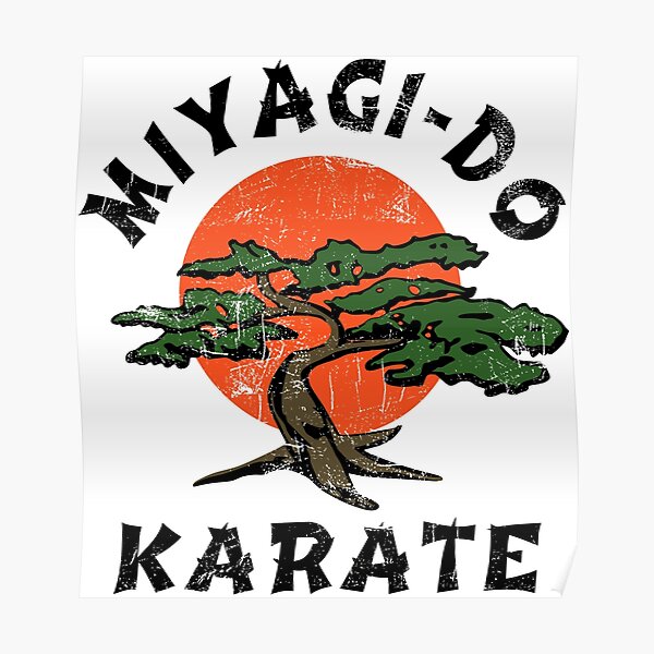 Miyagi Do de aspecto vintage - Gráfico HD - Diseño profesional Póster