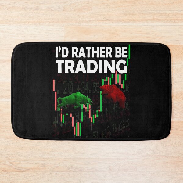 Item preview, I'd Rather Be Trading - Bull vs Bear Stock Market Graphic designed and sold by Ye Old Shoppe.