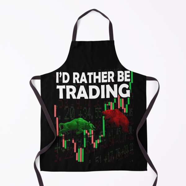 Item preview, I'd Rather Be Trading - Bull vs Bear Stock Market Graphic designed and sold by Ye Old Shoppe.