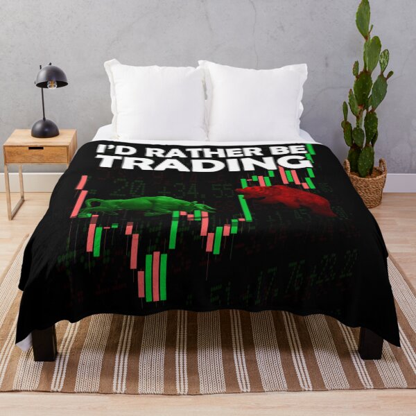 Item preview, I'd Rather Be Trading - Bull vs Bear Stock Market Graphic designed and sold by Ye Old Shoppe.