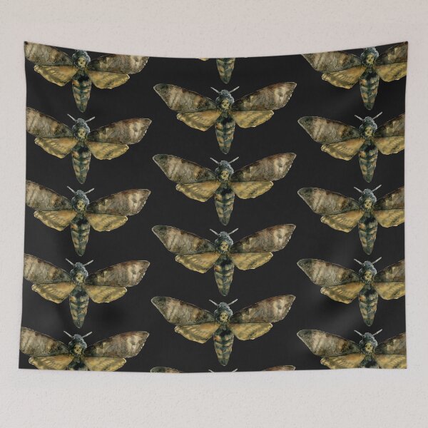 Item preview, Death's Head Moth designed and sold by The Mysterious Domain Alyne Whiteswan Fine Art Prints and Merch.