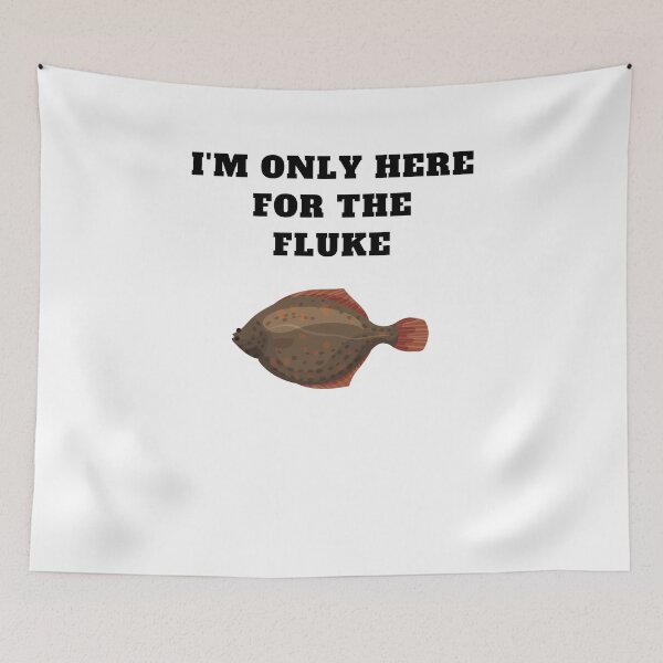 Item preview, Fluke fishing im only here flounder designed and sold by Jeangel97.