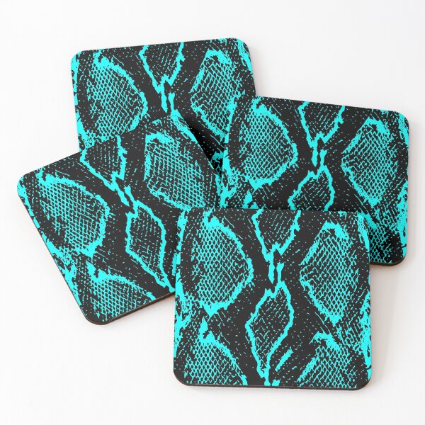 Item preview, Cyan and Black Python Skin Design designed and sold by DesignFantazia.
