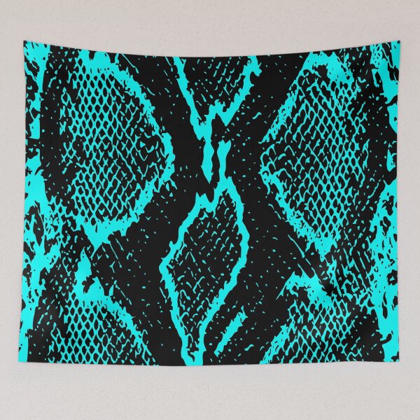 Item preview, Cyan and Black Python Skin Design designed and sold by DesignFantazia.
