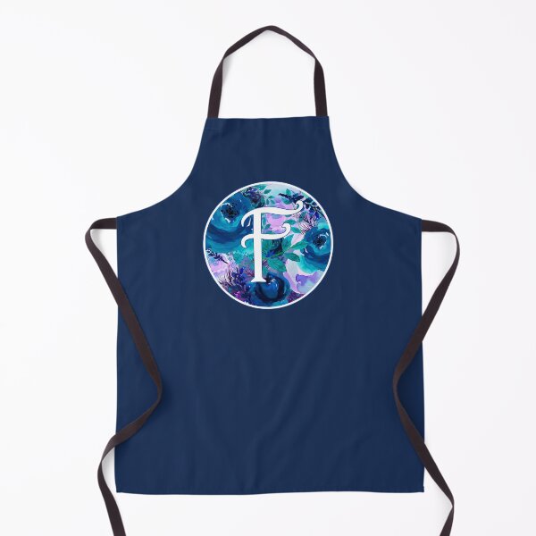 Item preview, The Letter 'F' Blue Flower Watercolor Monogram designed and sold by Bumblefuzzies.