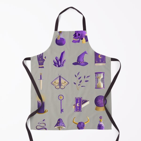 Item preview, Witch Icon Pattern (Purple on Grey) designed and sold by Pantonia.