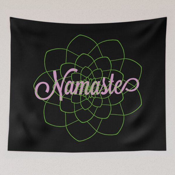 Artikelvorschau, Namaste einfaches Mandala-Design für Yoga-Fitness-Meditations-Gesundheitsbegeisterte entworfen und verkauft von AuroCreatives.
