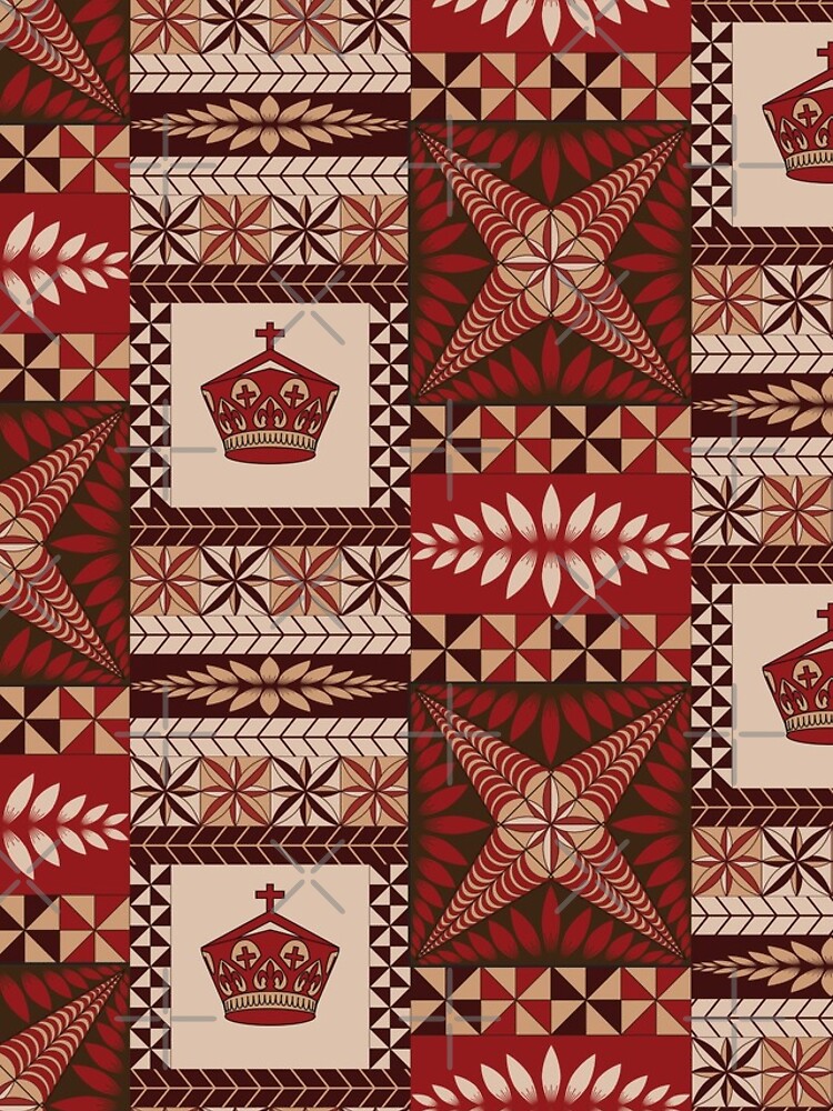 Fonulei Pattern - Tongan Ngatu Art Board Print for Sale by lolomastudio