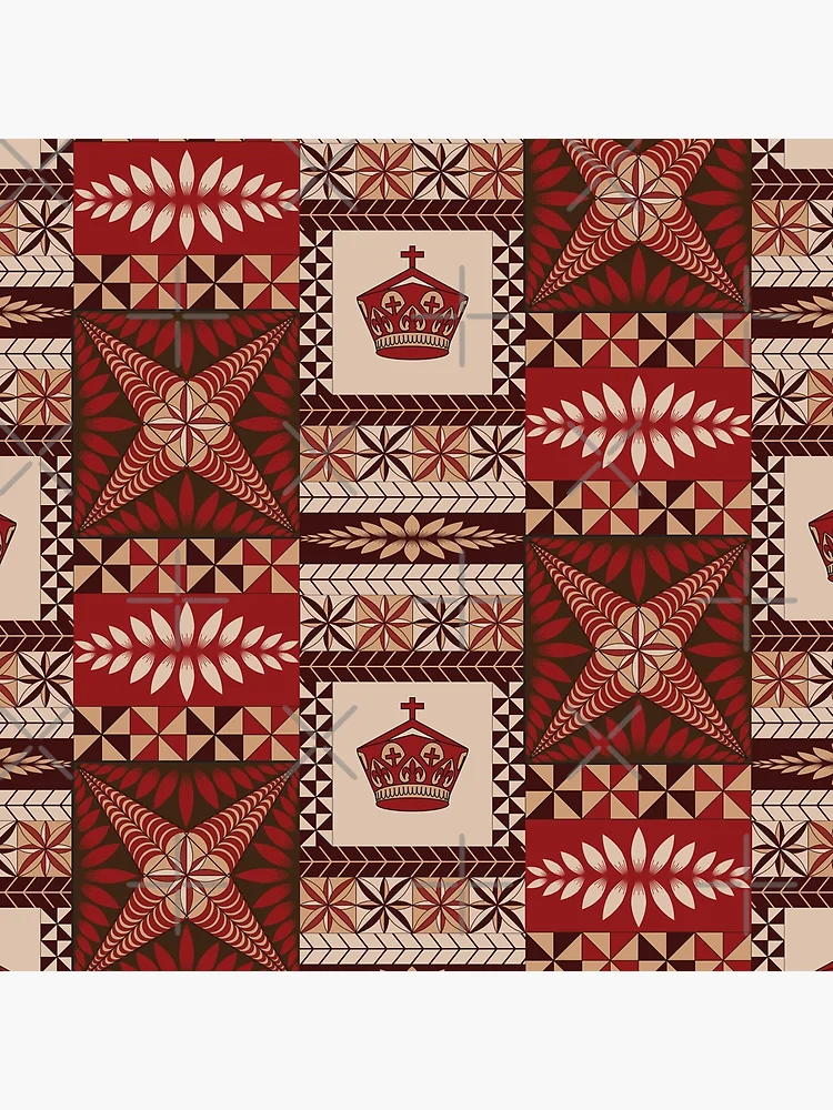 Fonulei Pattern - Tongan Ngatu Art Board Print for Sale by lolomastudio