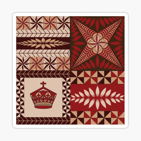 Aperçu de l'œuvre Motif Fonulei - Tongan Ngatu créée et vendue par lolomastudio.