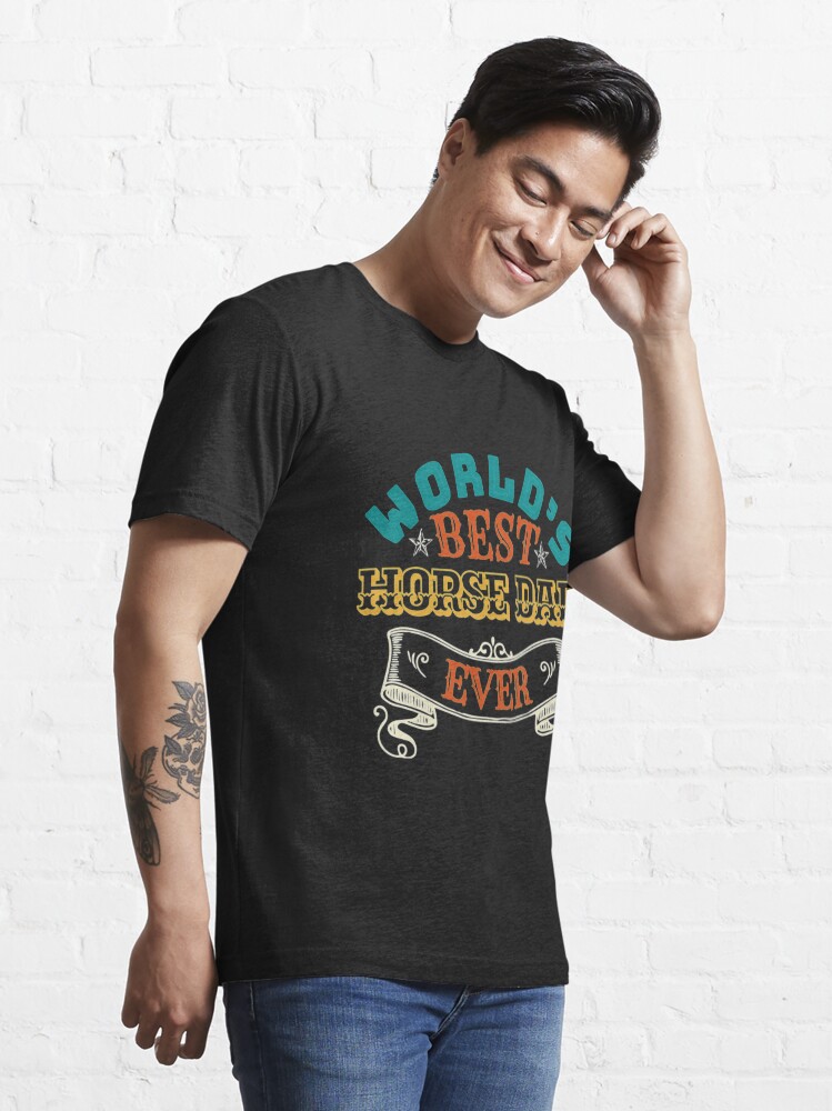 Alternate view of Worlds Best Horse Dad Ever Essential T-Shirt